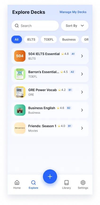 Explore library mockup